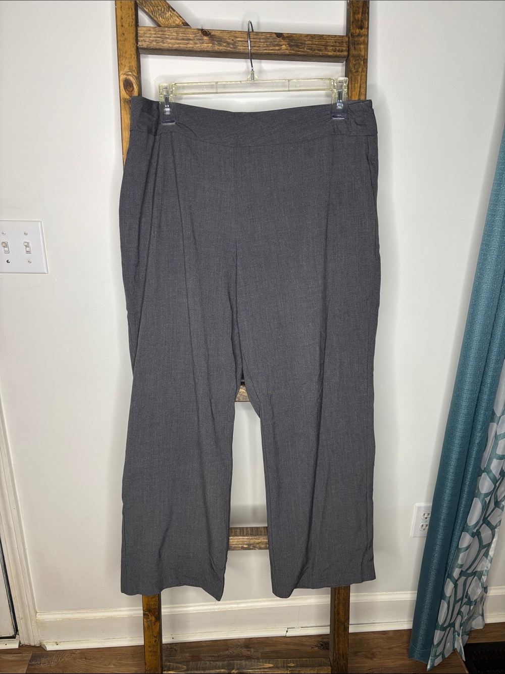 dressbarn Charcoal Gray Wide-Leg Trousers